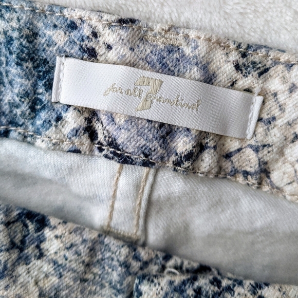 7 For All Mankind Mid Rise Skinny Ankle Jeans Snake Stretch Denim Indigo 30 NWT - Picture 11 of 14